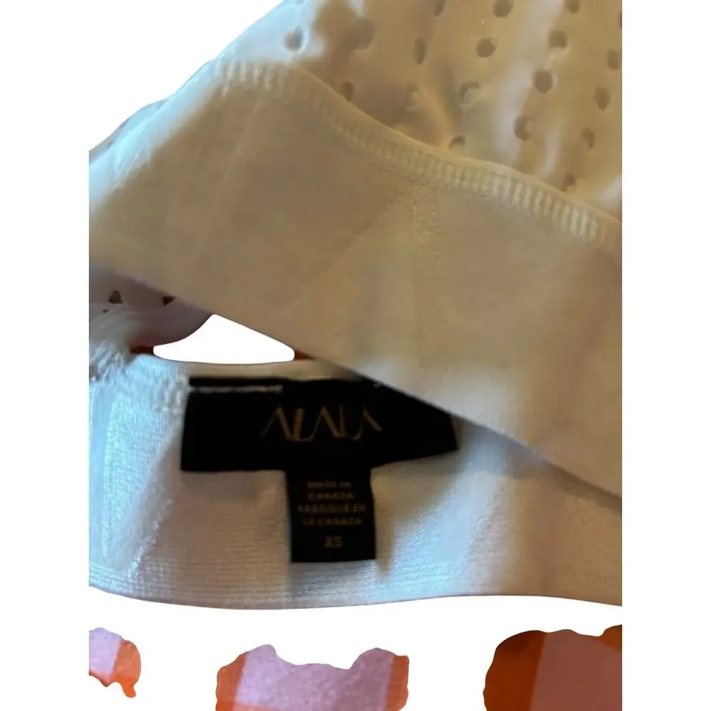 ALALA White Sports Bra Size XS - Picture 3 of 3